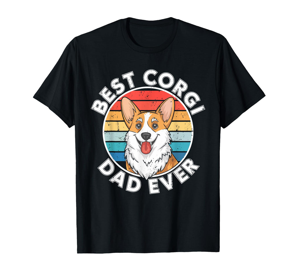 Best Corgi Dad Ever Daddy Dog Lover T-Shirt - Aesthetic Graphic Men Women - T-Shirt, Sweatshirt, Hoodie