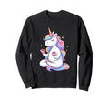Meditation Unicorn Yoga Pose Relaxing Sweatshirt - Graphic Print Unisex - T-Shirt, Sweatshirt, Hoodie