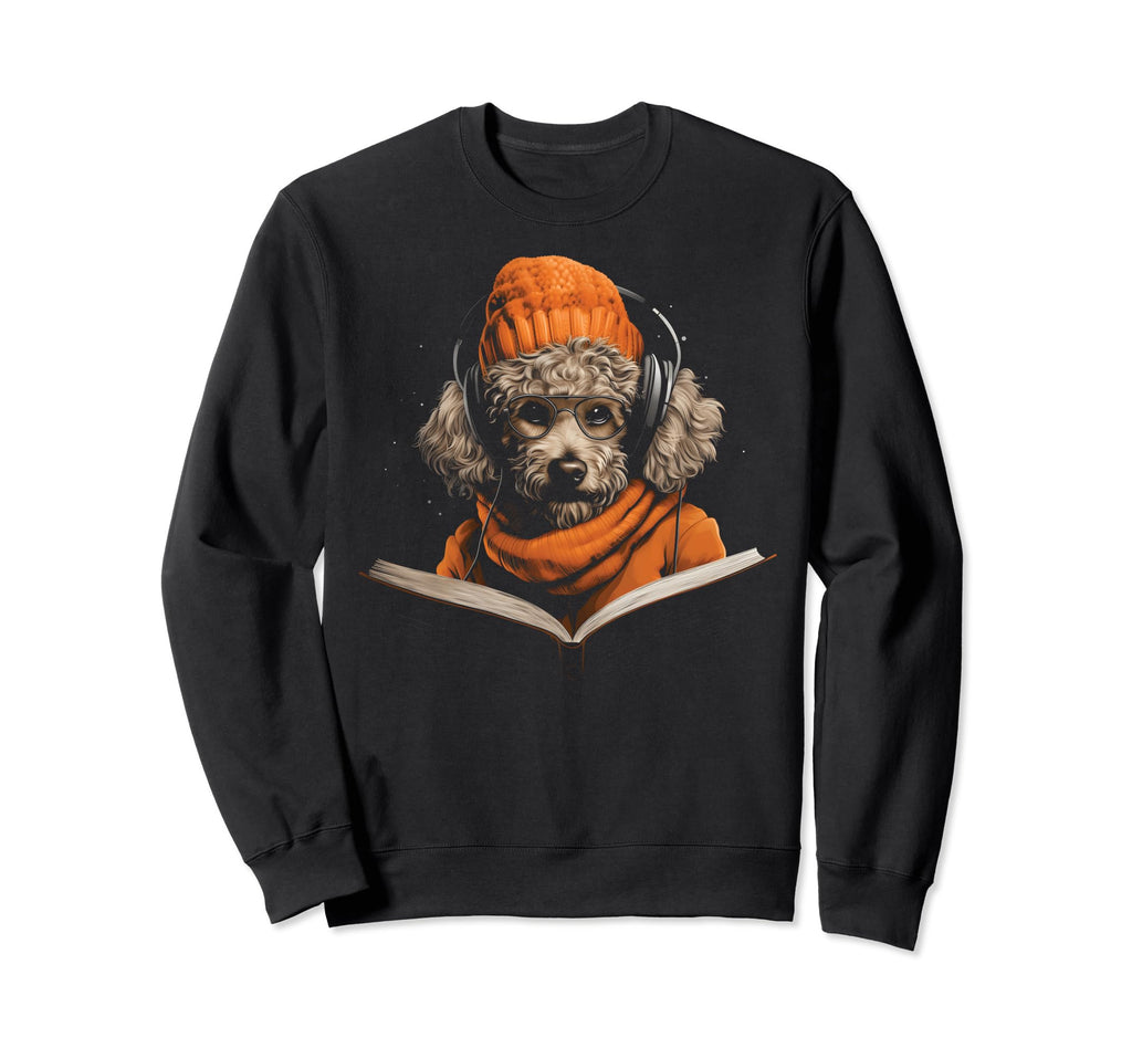Book Stuff Book Lovers Poodle Reading Sweatshirt - Graphic Print Unisex - T-Shirt, Sweatshirt, Hoodie