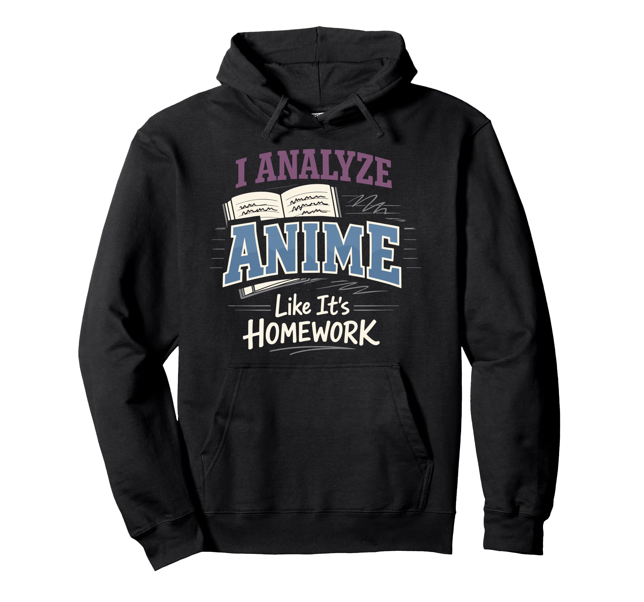 Anime Anxiety Overthinking Weeb Kawaii Hoodie - Minimalist Print Men Women - T-Shirt, Sweatshirt, Hoodie