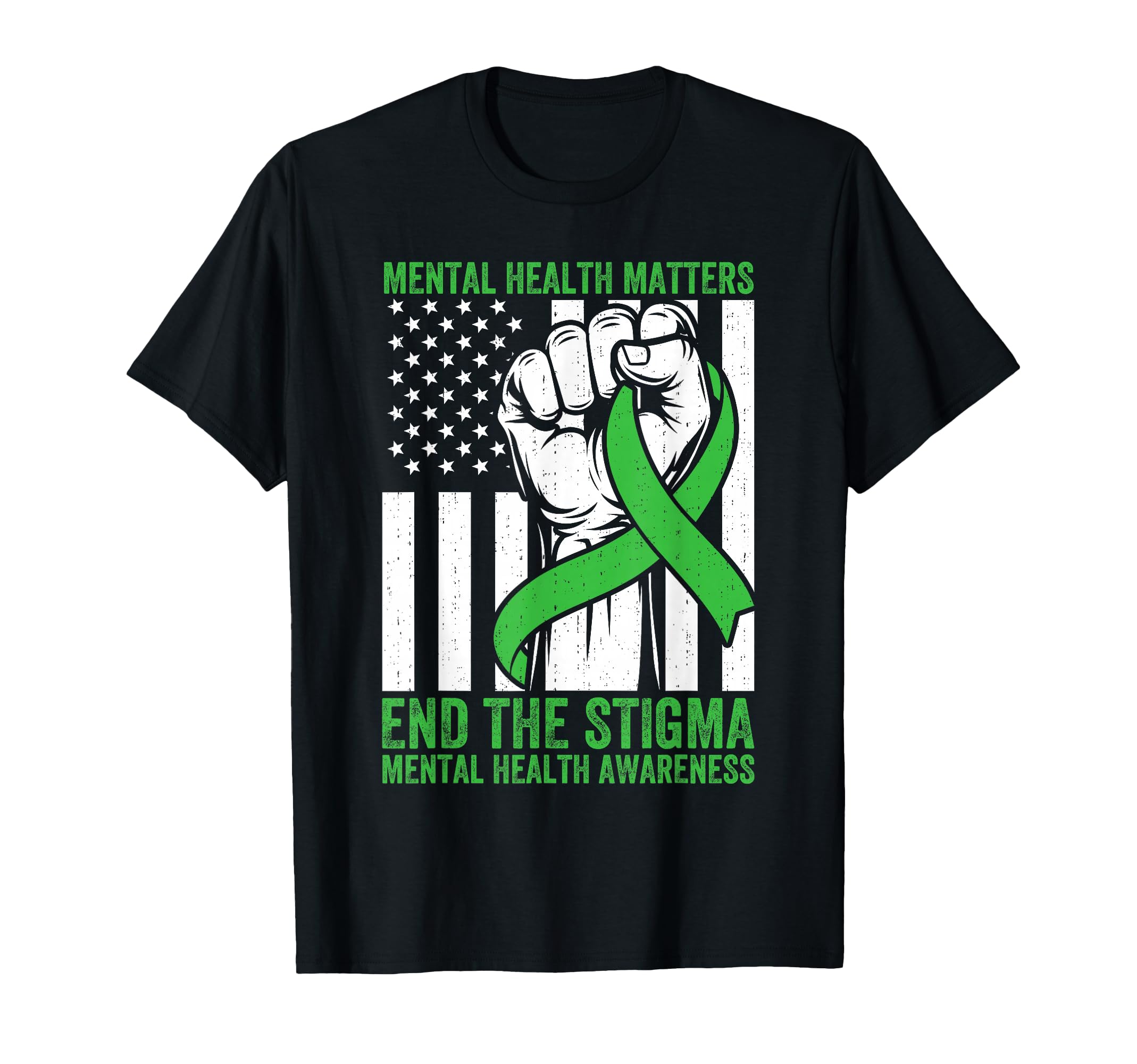 Mental Health Matters End Stigma T-Shirt - Custom Art Print Unisex - T-Shirt, Sweatshirt, Hoodie