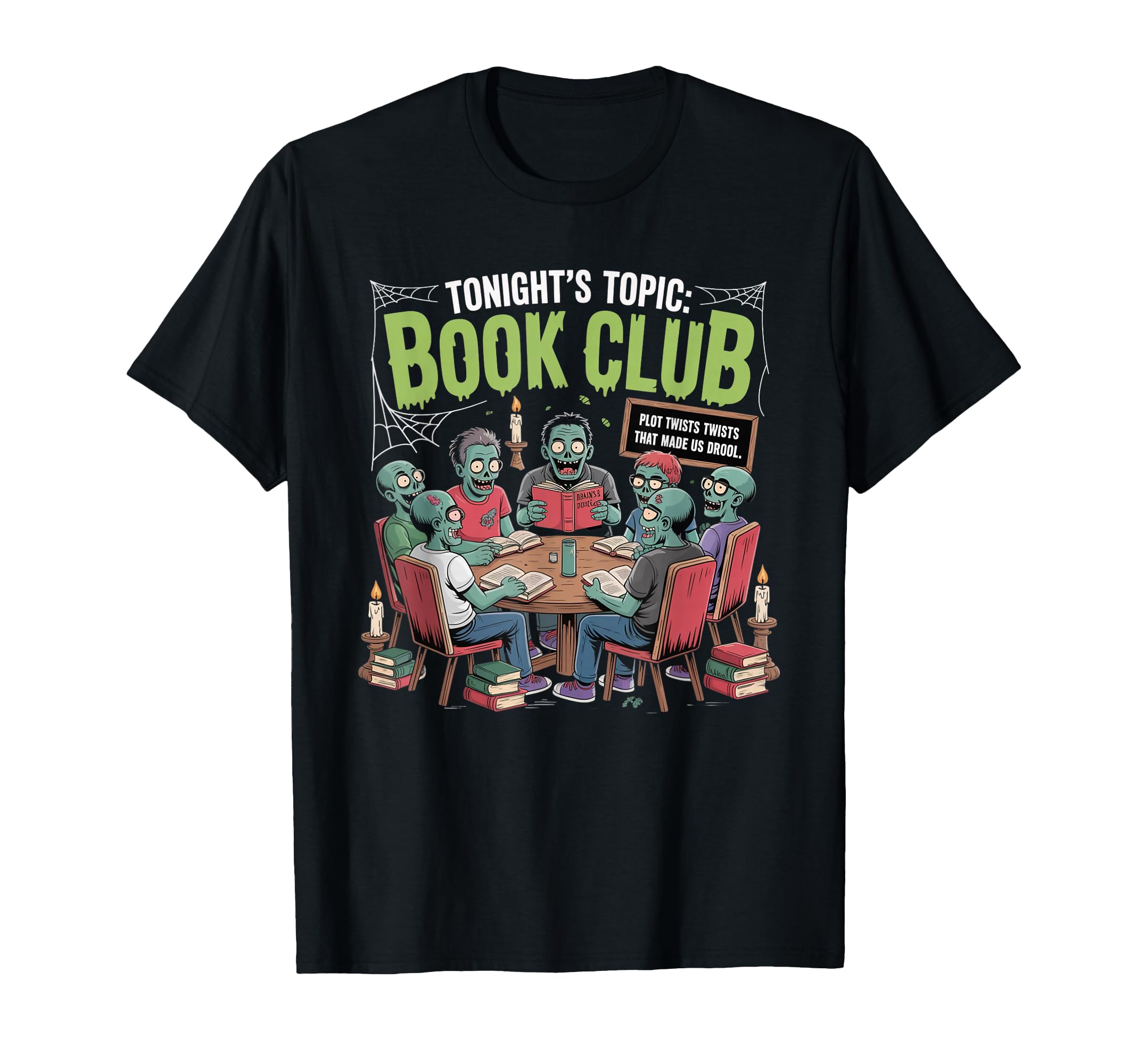 Zombie Book Club Halloween T-Shirt - Casual Everyday Wear for Adults - T-Shirt, Sweatshirt, Hoodie