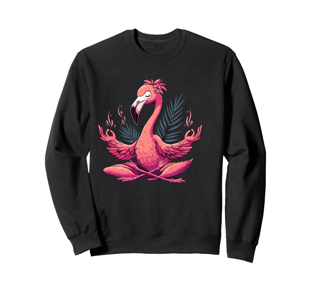 Meditation Flamingo Yoga Pose Sweatshirt - Trendy Graphic Men Women - T-Shirt, Sweatshirt, Hoodie