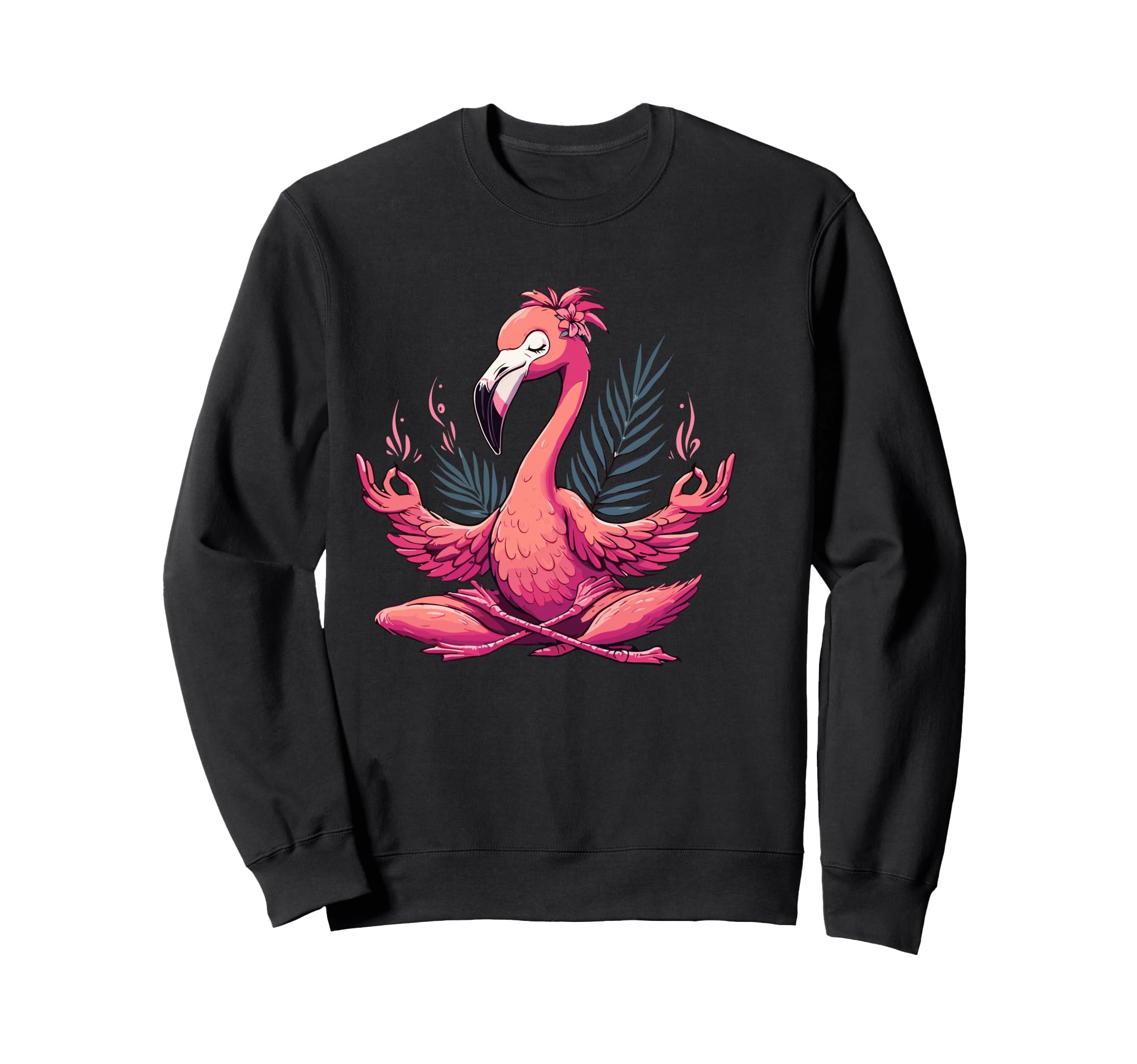 Meditation Flamingo Yoga Pose Sweatshirt - Trendy Graphic Men Women - T-Shirt, Sweatshirt, Hoodie