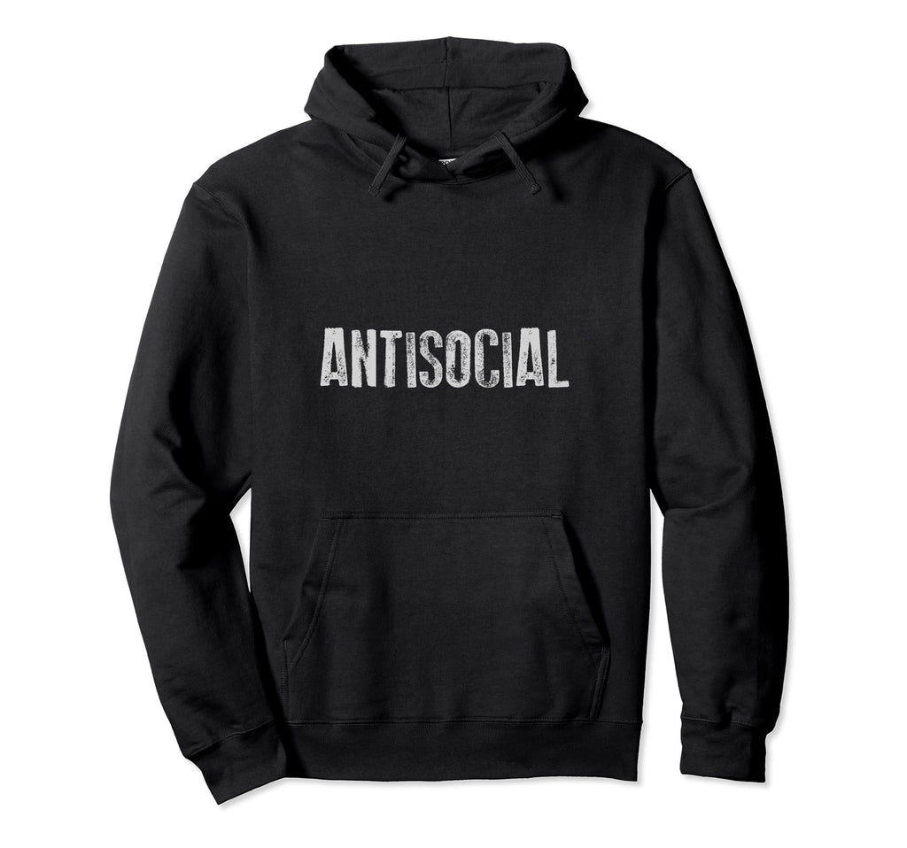 Antisocial Introvert Gift Social Hoodie - Minimalist Print Men Women - T-Shirt, Sweatshirt, Hoodie