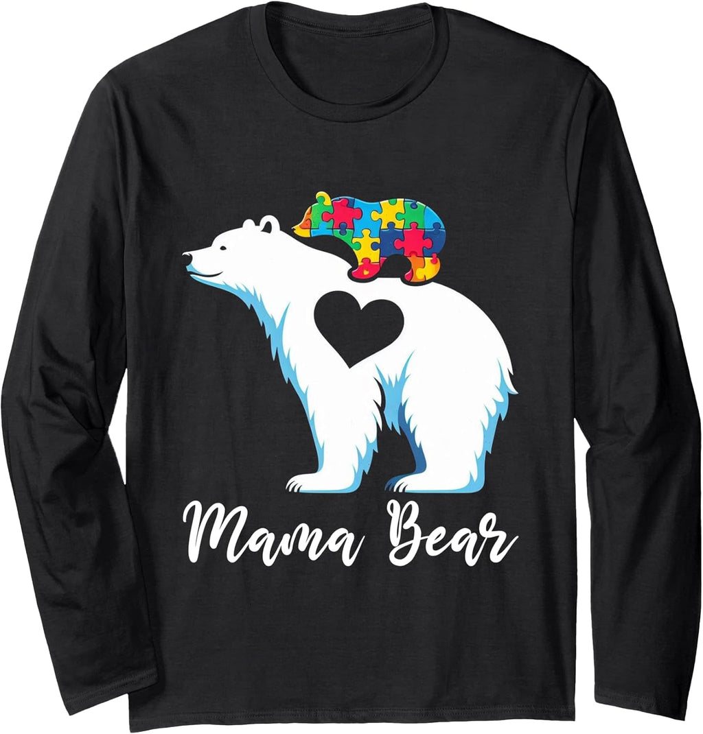 The Autism Awareness Mama Bear Merch Store Unisex T-shirt, Sweatshirt, Hoodie, Long Sleeve Tee - T-Shirt, Sweatshirt, Hoodie