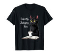 Silently Judging You Funny Cats Coffee T-Shirt - Minimalist Print Unisex - T-Shirt, Sweatshirt, Hoodie