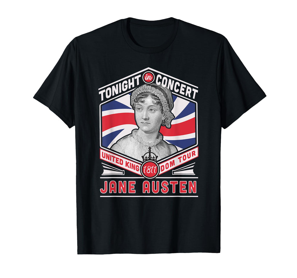 Literary Rock And Roll Jane Austen T-Shirt - Streetwear Style for Adults - T-Shirt, Sweatshirt, Hoodie