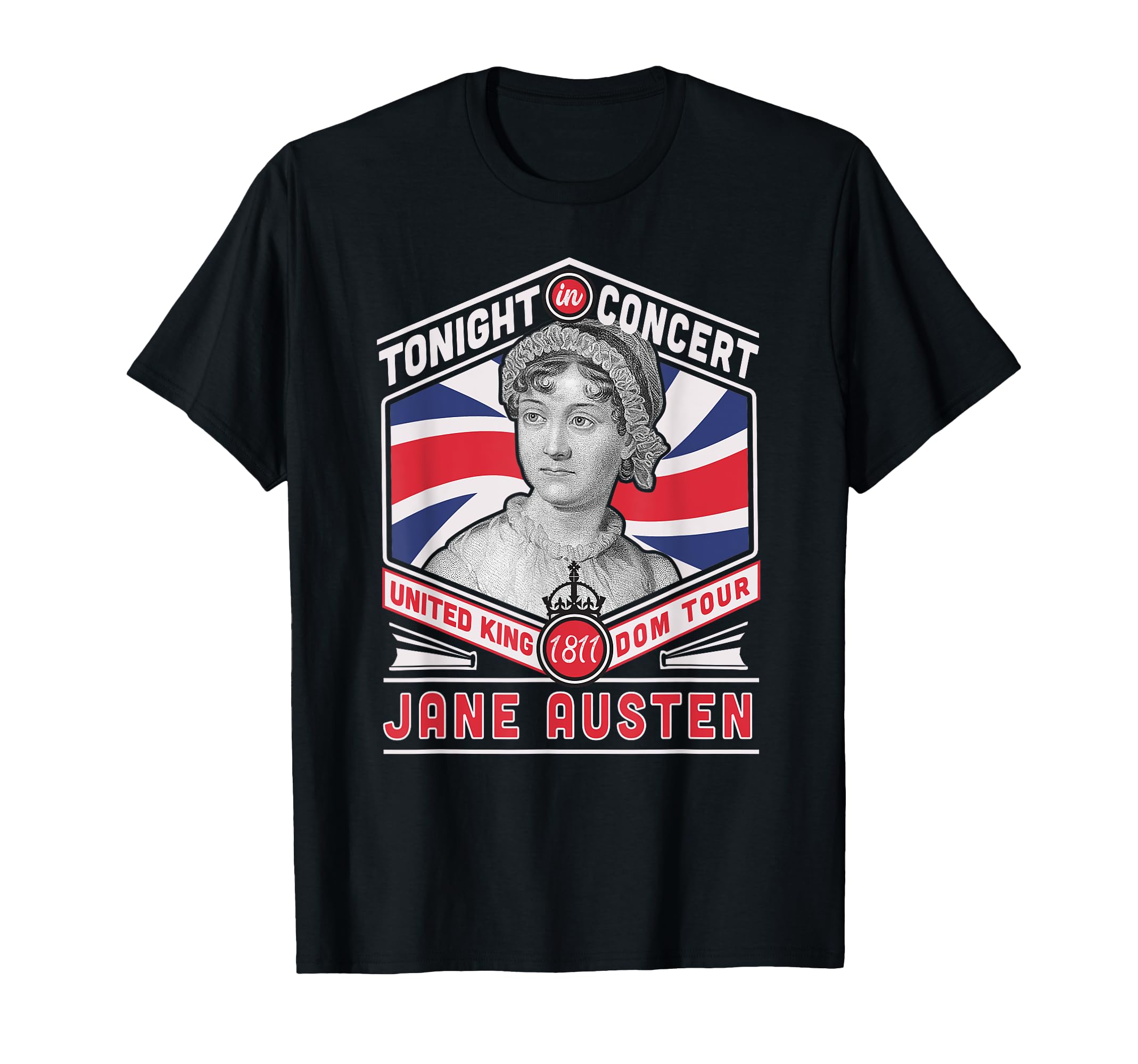 Literary Rock And Roll Jane Austen T-Shirt - Streetwear Style for Adults - T-Shirt, Sweatshirt, Hoodie