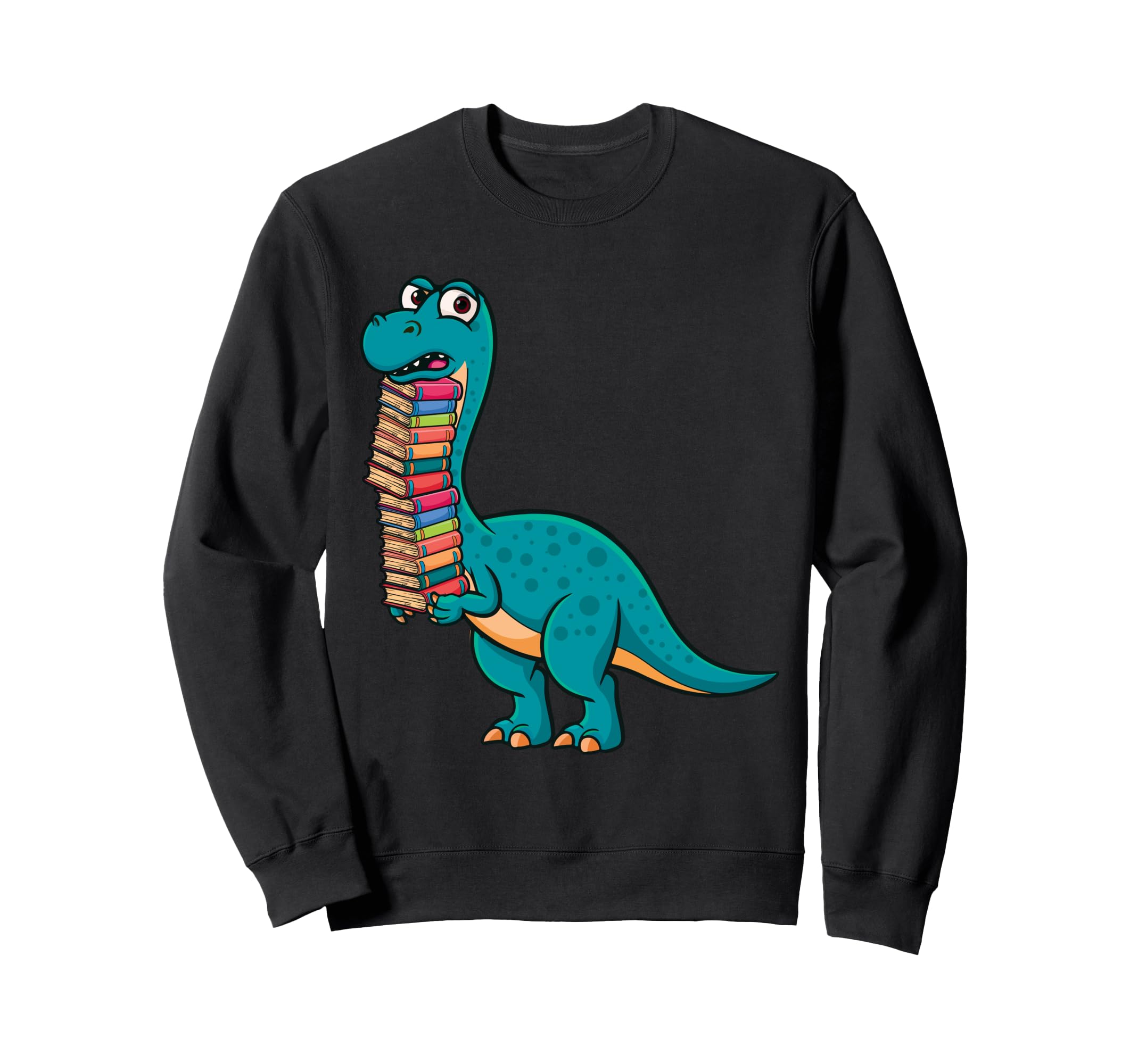 Dinosaur Carrying Books Love Book Sweatshirt - Streetwear Style for Adults - T-Shirt, Sweatshirt, Hoodie