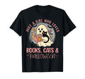 Just Who Loves Books Cats Halloween T-Shirt - Casual Everyday Wear Unisex - T-Shirt, Sweatshirt, Hoodie