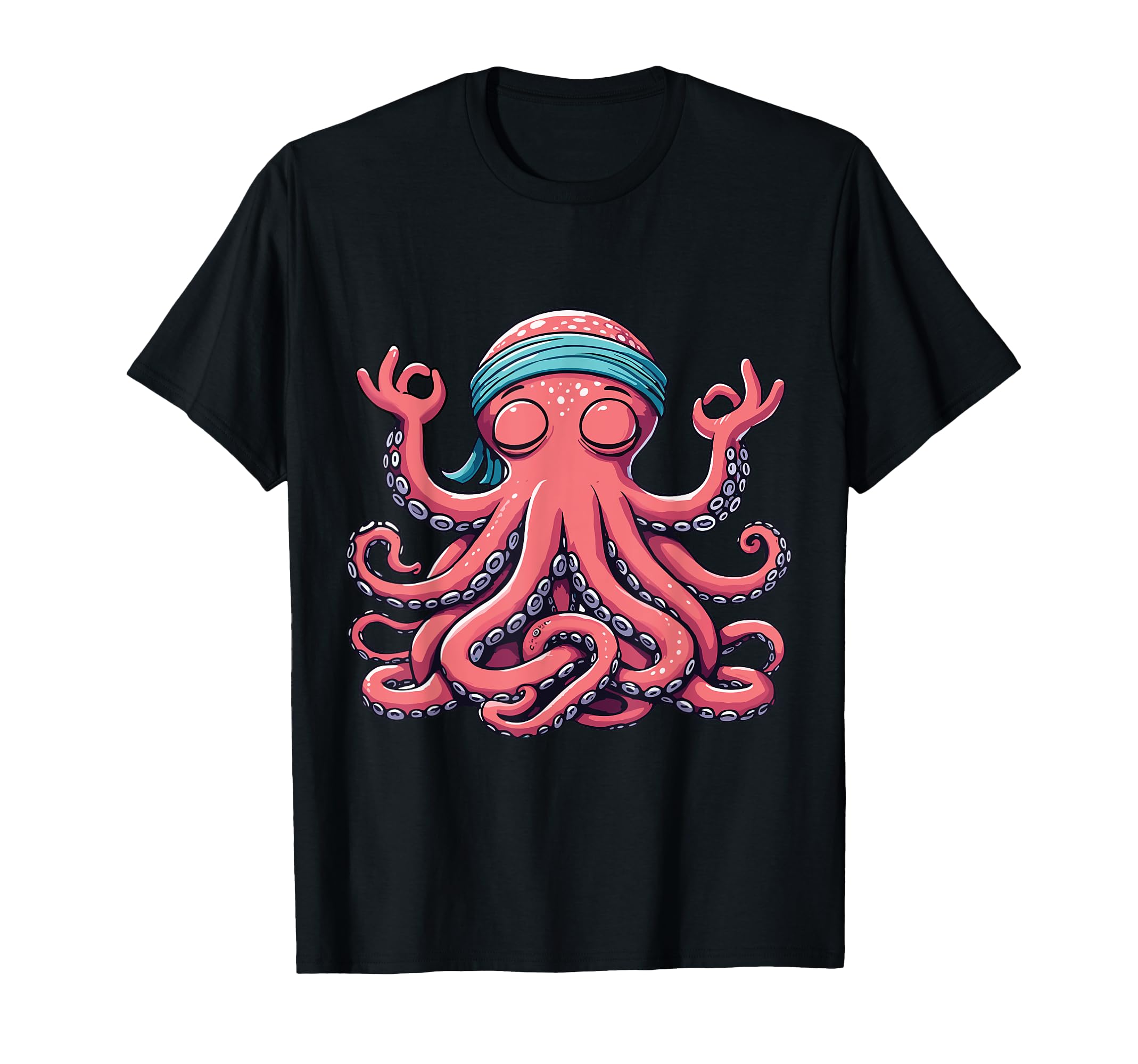 Meditation Octopus Yoga Pose Relaxing T-Shirt - Unique Graphic Unisex - T-Shirt, Sweatshirt, Hoodie