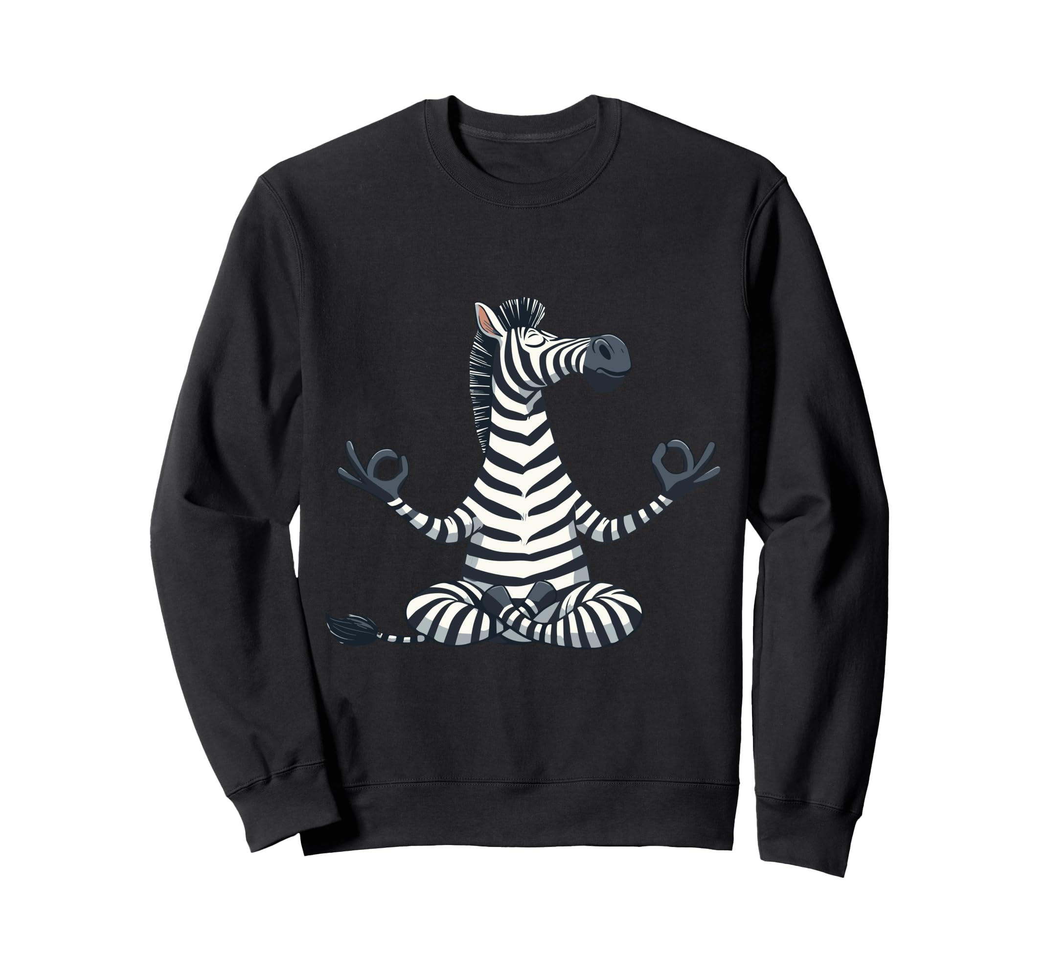 Meditation Zebra Yoga Pose Sweatshirt - Aesthetic Graphic for Adults - T-Shirt, Sweatshirt, Hoodie