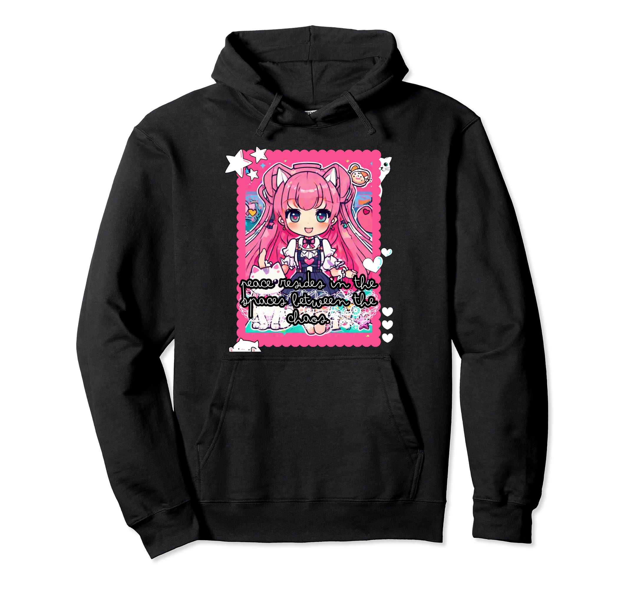Kawaii Rebellion Strong Mind Anime Hoodie - Streetwear Style Men Women - T-Shirt, Sweatshirt, Hoodie