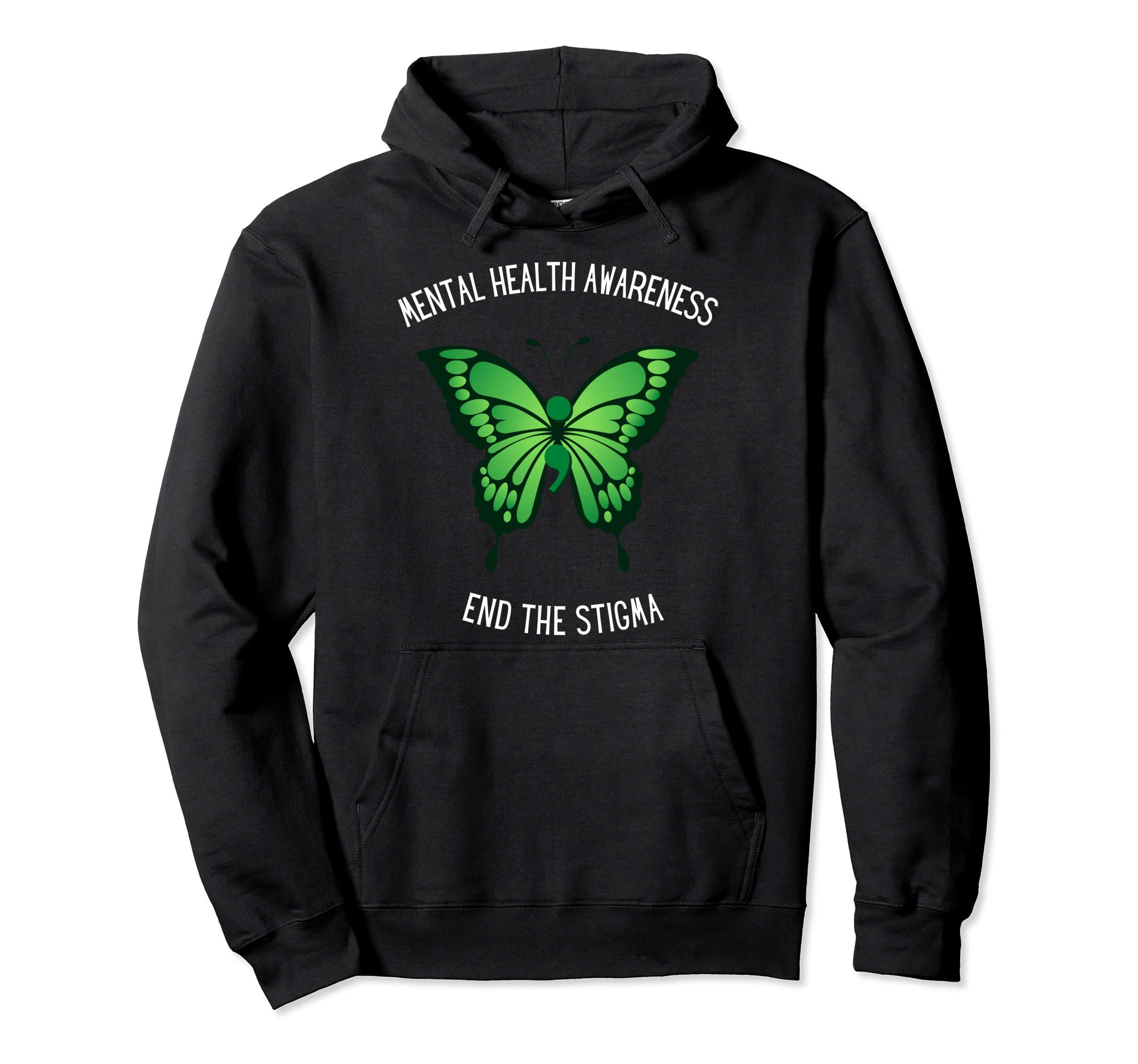 Mental Health Awareness Semicolon Hoodie - Fun Novelty Design for Adults - T-Shirt, Sweatshirt, Hoodie