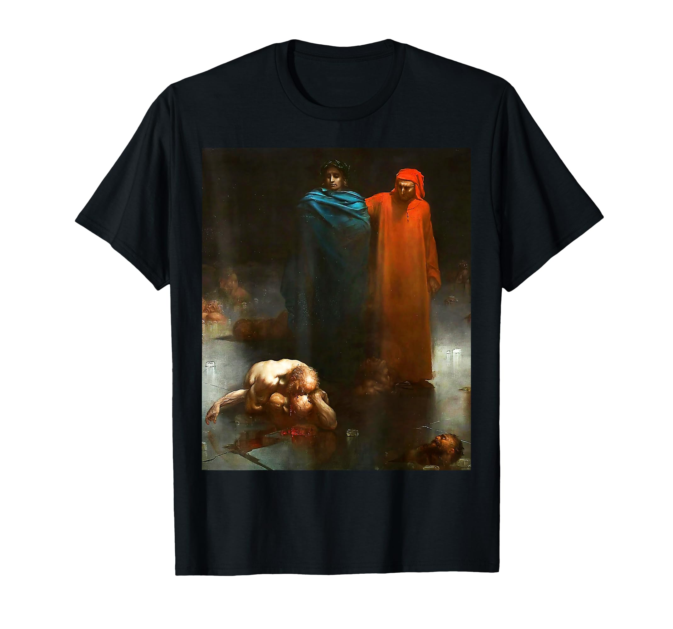 Dante And Virgil Ninth Circle Hell T-Shirt - Trendy Graphic Men Women - T-Shirt, Sweatshirt, Hoodie