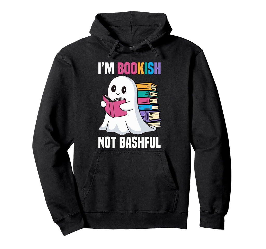 Librarian Book Nerd Reading Books Ghost Hoodie - Fun Novelty Design Unisex - T-Shirt, Sweatshirt, Hoodie
