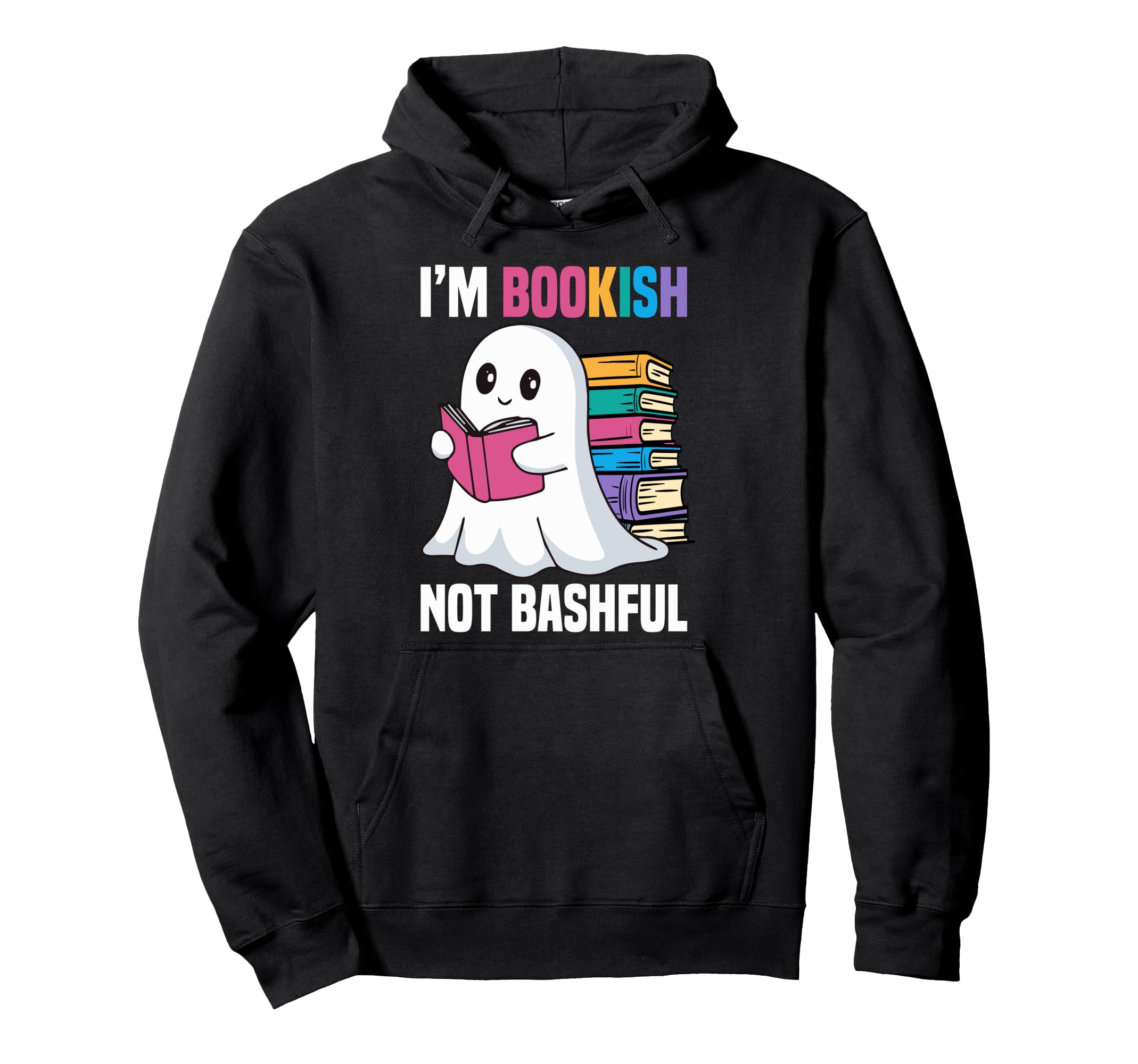 Librarian Book Nerd Reading Books Ghost Hoodie - Fun Novelty Design Unisex - T-Shirt, Sweatshirt, Hoodie