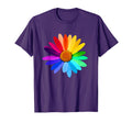 Aesthetic Colorful Rainbow Daisy Flower T-Shirt - Custom Art Print Unisex - T-Shirt, Sweatshirt, Hoodie