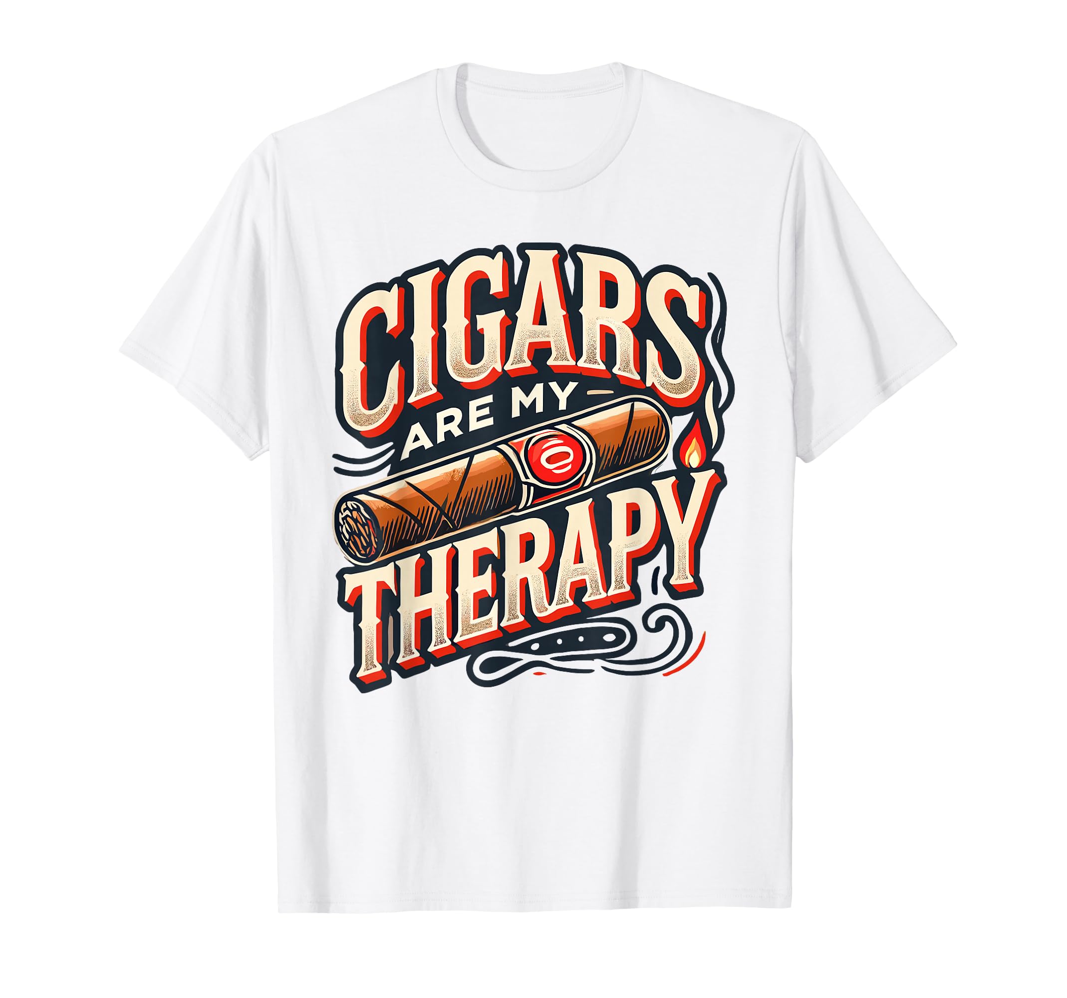 Cigars Are My Therapy Cigars T T-Shirt - Minimalist Print for Adults - T-Shirt, Sweatshirt, Hoodie