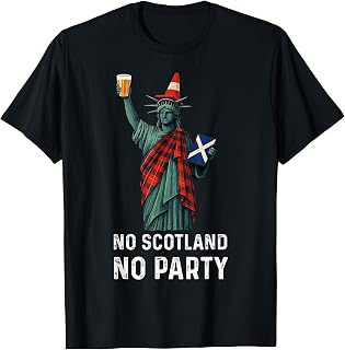No Scotland/No Party. Statue Liberty Traffic Cone Scottish T-Shirt Unisex T-shirt, Sweatshirt, Hoodie, Long Sleeve Tee - T-Shirt, Sweatshirt, Hoodie