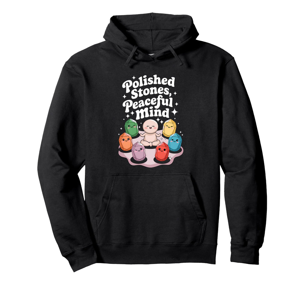 Healing Stone Crystals Energy Hoodie - Minimalist Print Men Women - T-Shirt, Sweatshirt, Hoodie