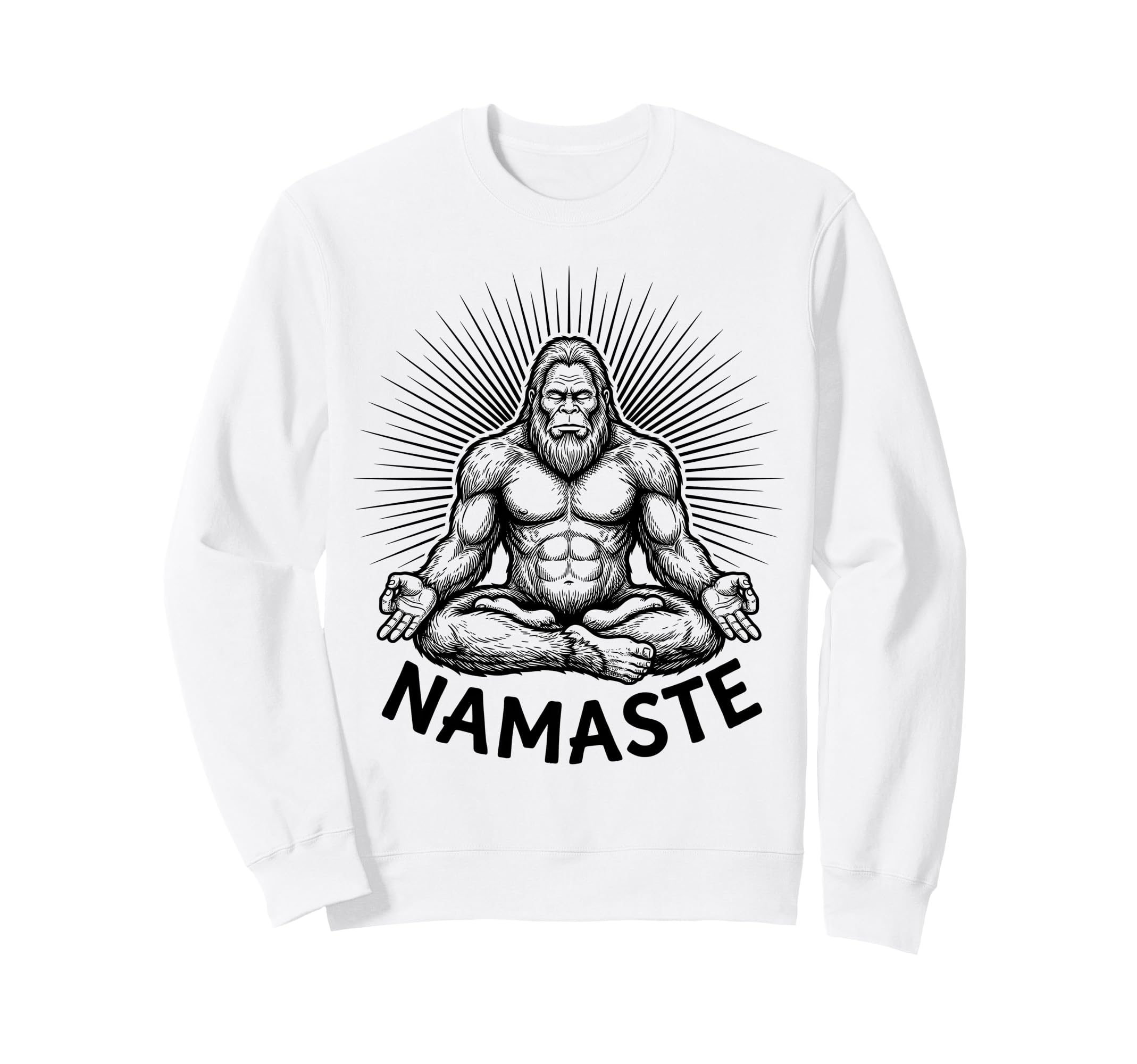 Yoga Meditation Sasquatch Sweatshirt - Casual Everyday Wear Men Women - T-Shirt, Sweatshirt, Hoodie