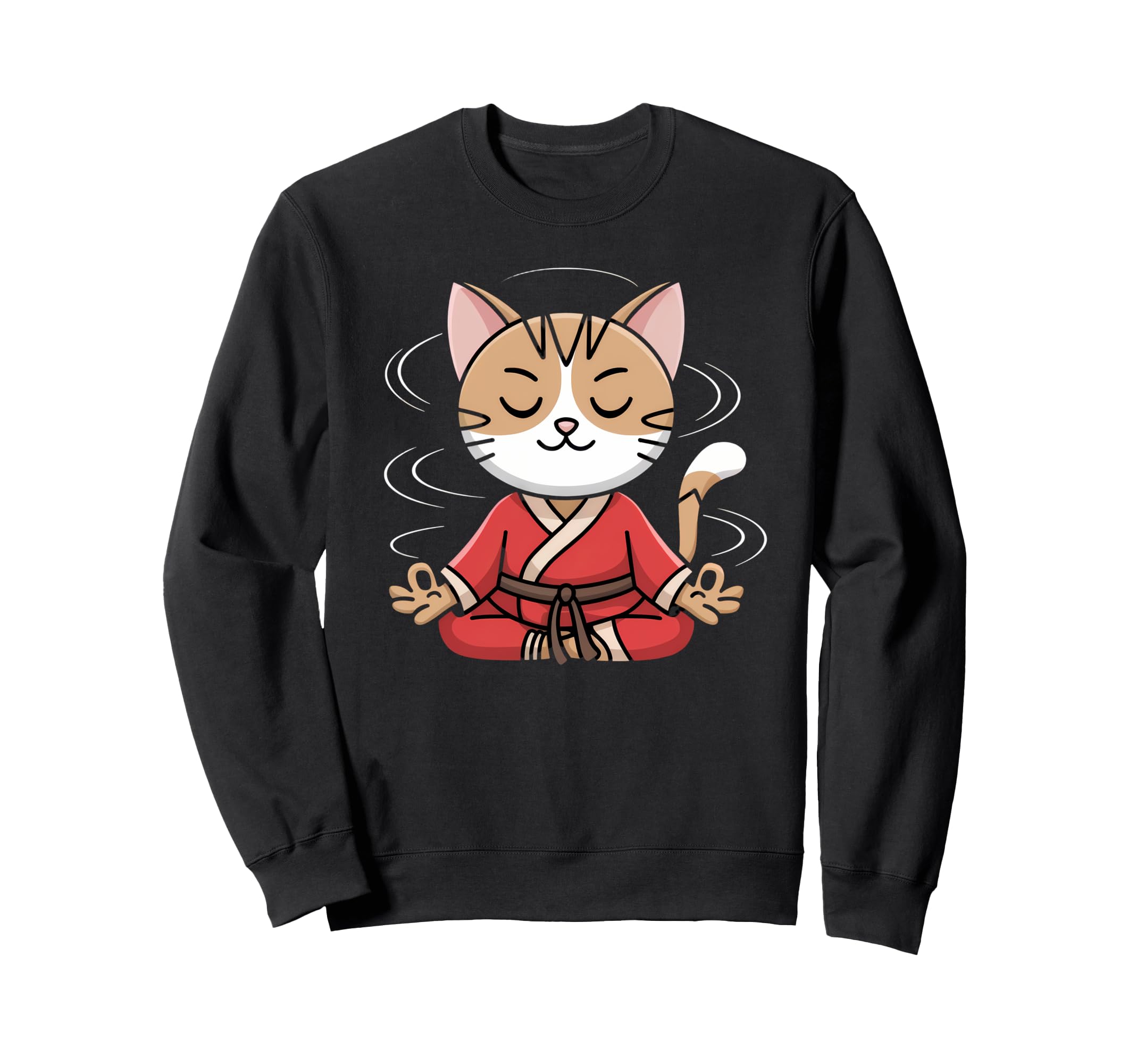 Zen Cat Meditation Kawaii Calm Sweatshirt - Aesthetic Graphic Men Women - T-Shirt, Sweatshirt, Hoodie