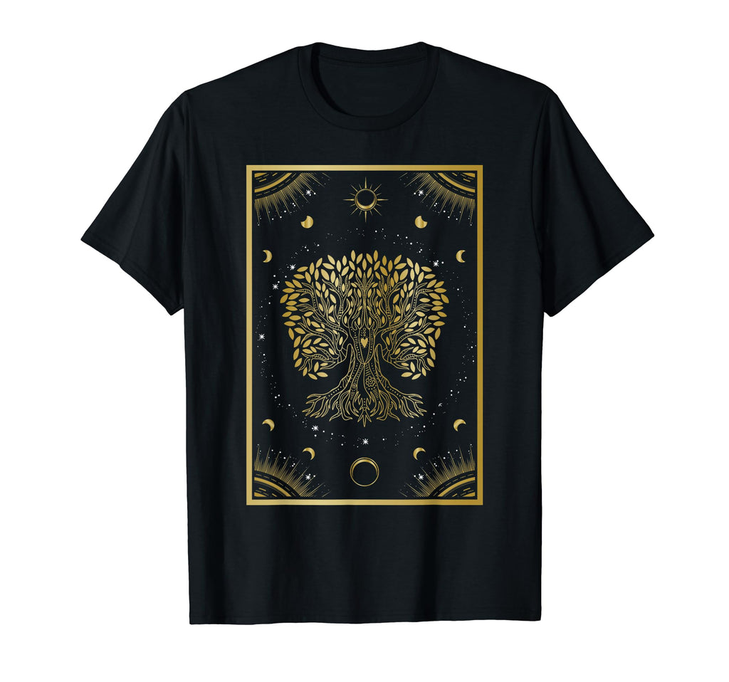 Tree Life Moon Phases Zen Yoga T-Shirt - Graphic Print Men Women - T-Shirt, Sweatshirt, Hoodie