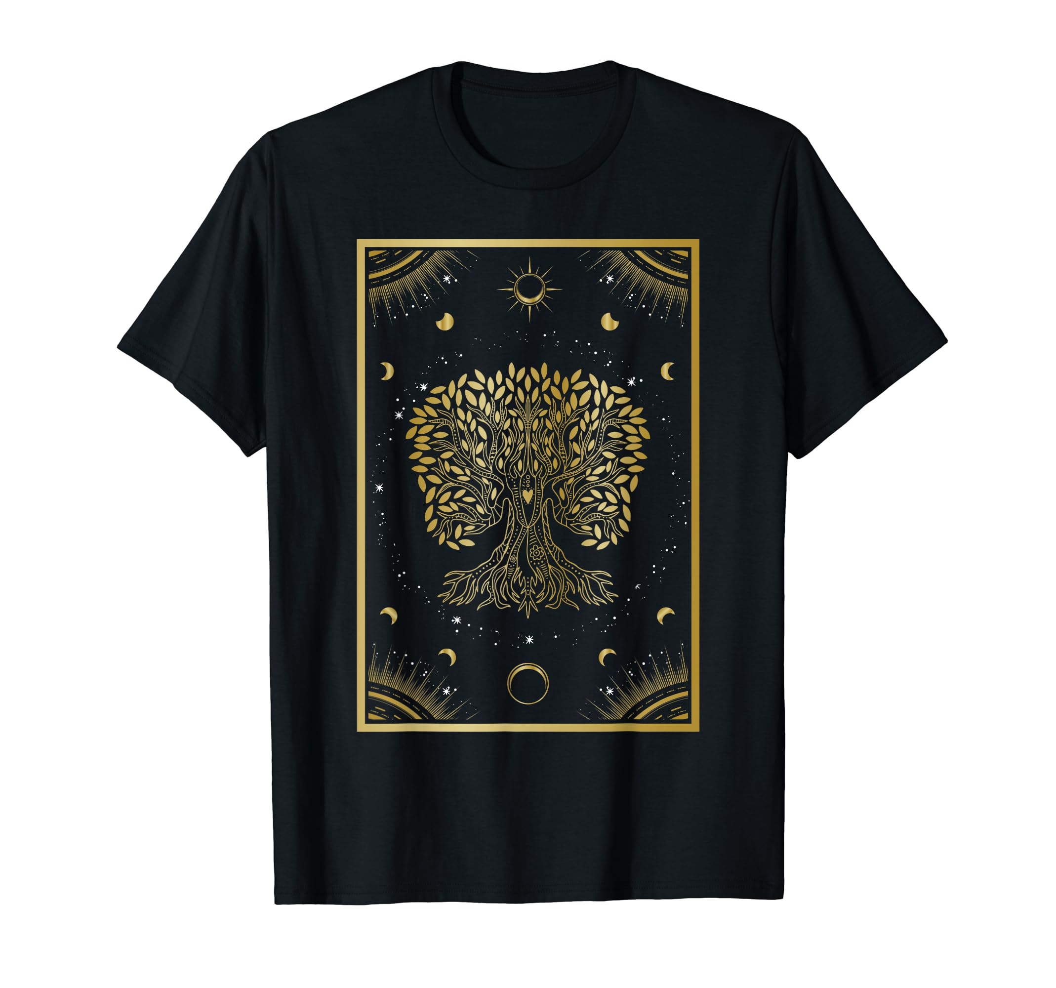 Tree Life Moon Phases Zen Yoga T-Shirt - Graphic Print Men Women - T-Shirt, Sweatshirt, Hoodie