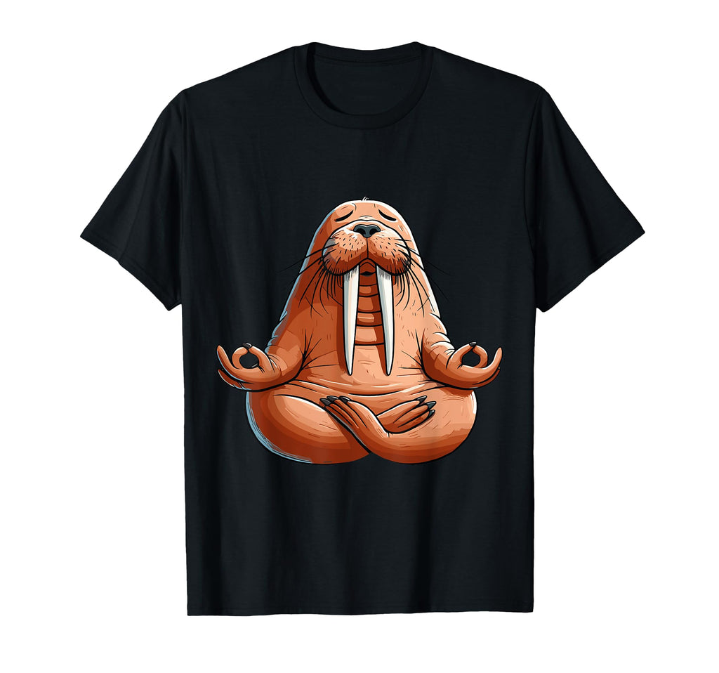 Meditation Walrus Yoga Pose Relaxing T-Shirt - Trendy Graphic Men Women - T-Shirt, Sweatshirt, Hoodie