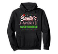 Santas Favorite Overthinker Santa Hat Hoodie - Graphic Print for Adults - T-Shirt, Sweatshirt, Hoodie
