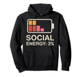 Social Energy 3 Percent Funny Battery Hoodie - Trendy Graphic Men Women - T-Shirt, Sweatshirt, Hoodie