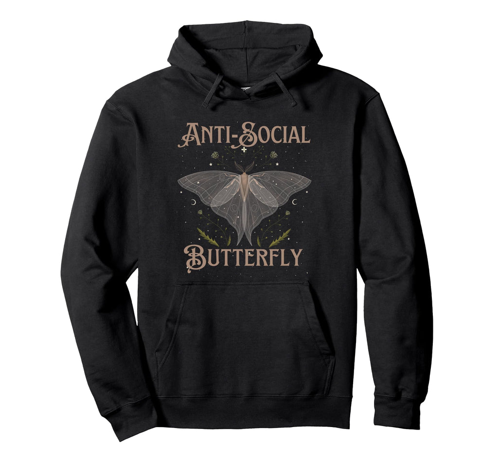 Fairy Grunge Fairycore Antisocial Hoodie - Minimalist Print for Adults - T-Shirt, Sweatshirt, Hoodie