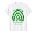 I Wear Green My Niece Rainbow Mental T-Shirt - Custom Art Print Men Women - T-Shirt, Sweatshirt, Hoodie