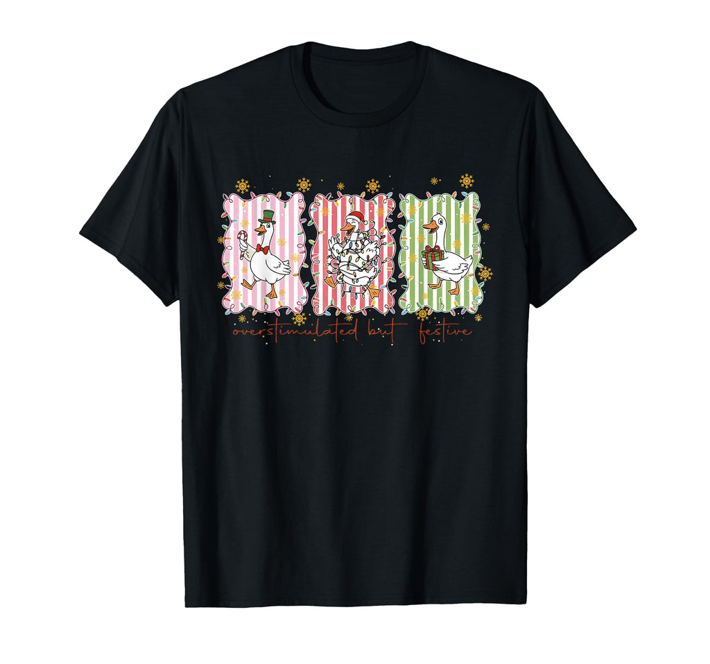 Coquette Overstimulated But Festive T-Shirt - Trendy Graphic Men Women - T-Shirt, Sweatshirt, Hoodie