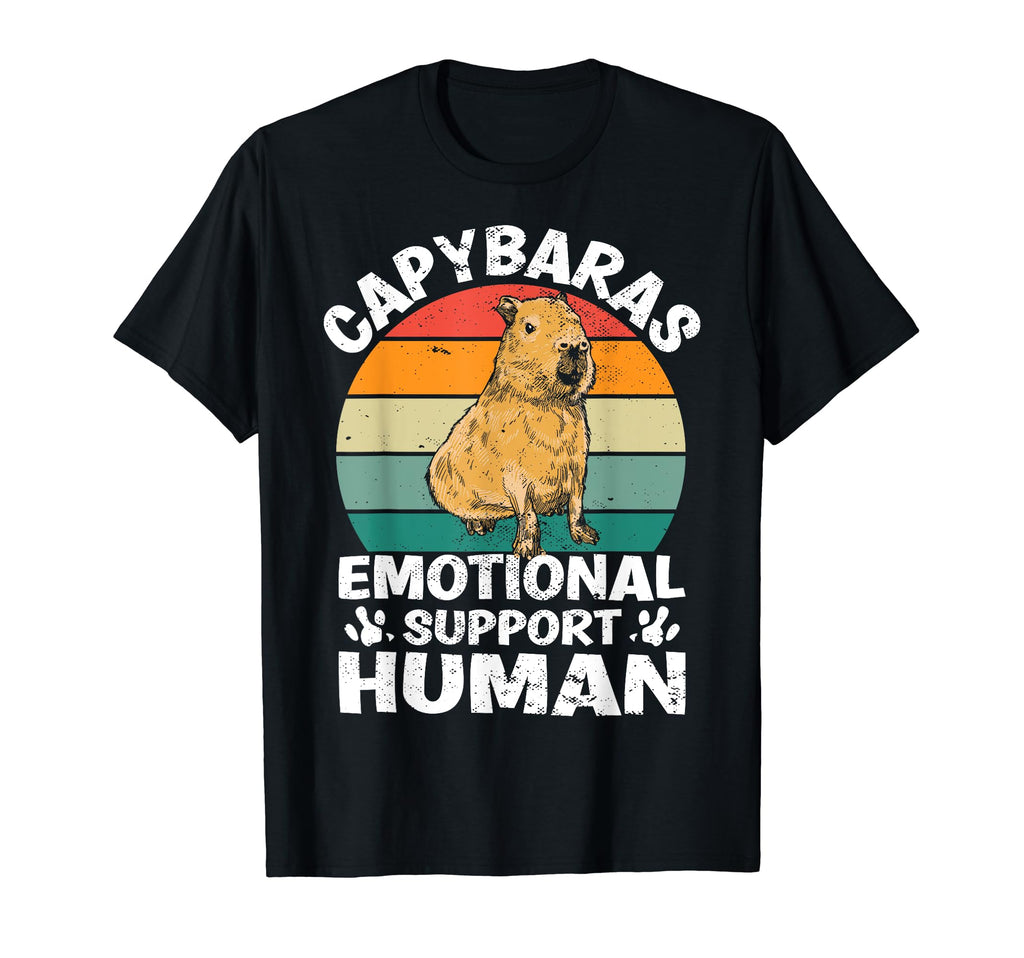 Capybaras Emotional Support Human T-Shirt - Novelty Apparel for Adults - T-Shirt, Sweatshirt, Hoodie