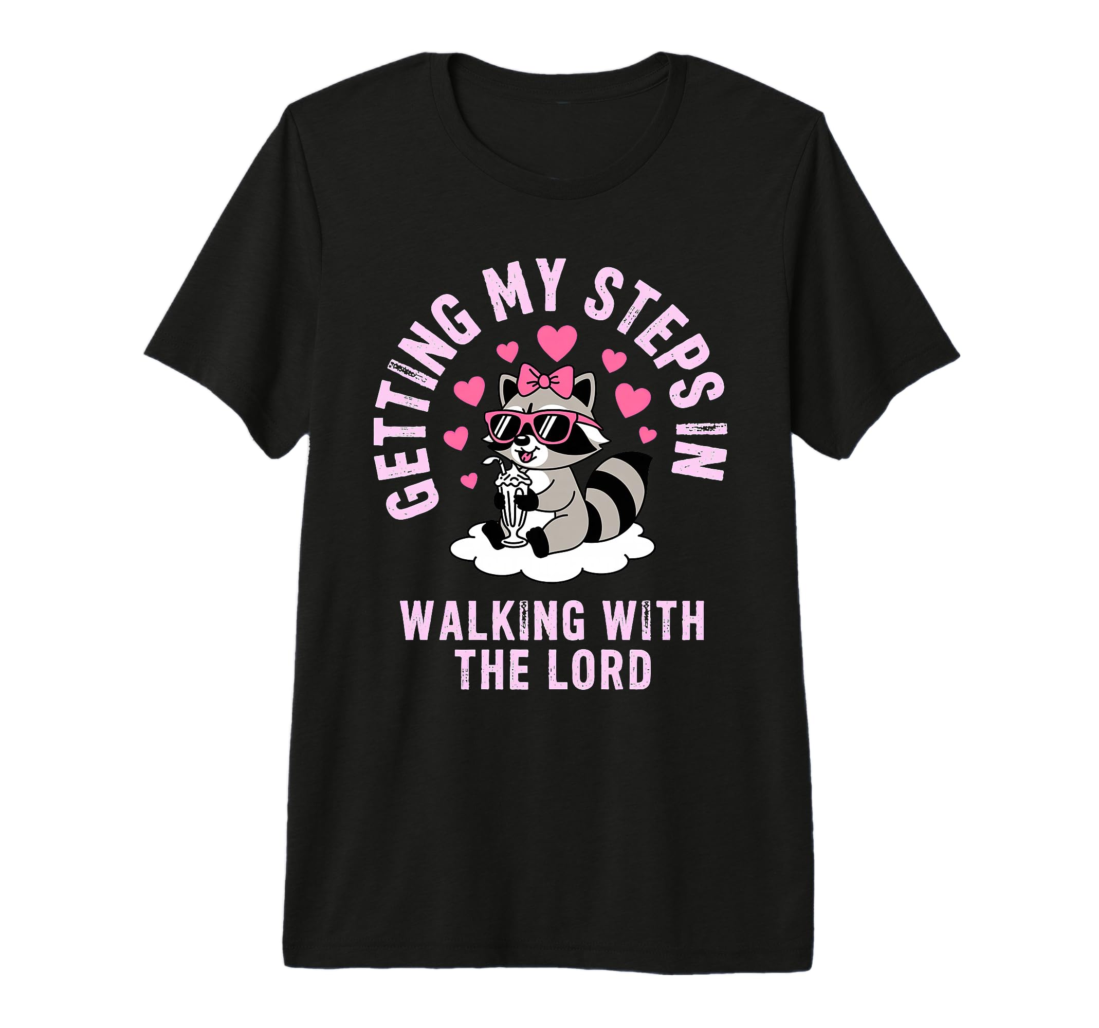 Getting My Steps Walking Lord Raccoon Tri T-Shirt - Trendy Graphic Unisex - T-Shirt, Sweatshirt, Hoodie