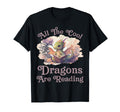 All Dragons Are Reading Dragon Teacher T-Shirt - Graphic Print for Adults - T-Shirt, Sweatshirt, Hoodie