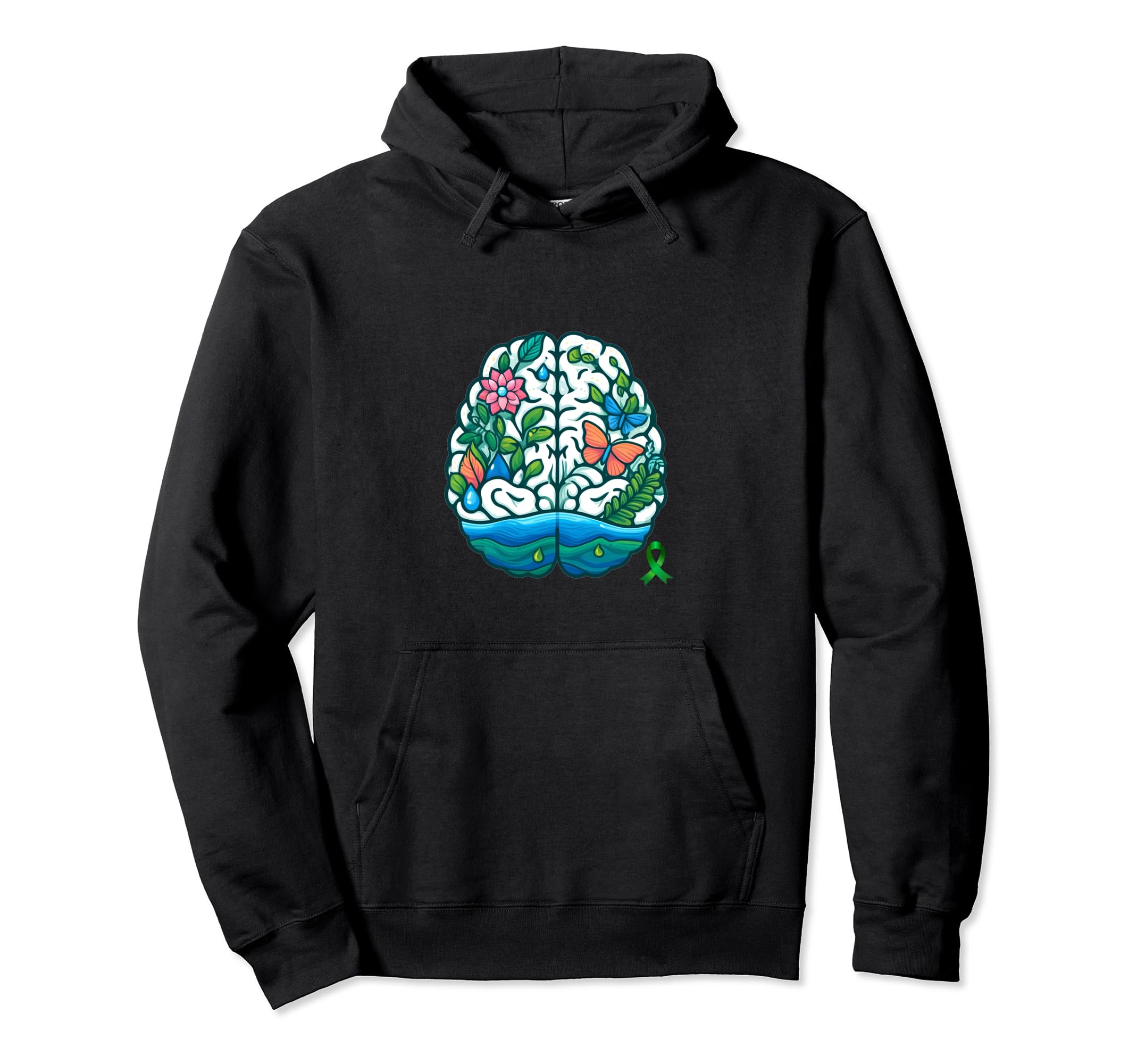 May We Wear Green Ribbon Mental Hoodie - Casual Everyday Wear for Adults - T-Shirt, Sweatshirt, Hoodie
