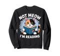 Cat Bookworm Bibliophile Reader Book Sweatshirt - Trendy Graphic Unisex - T-Shirt, Sweatshirt, Hoodie