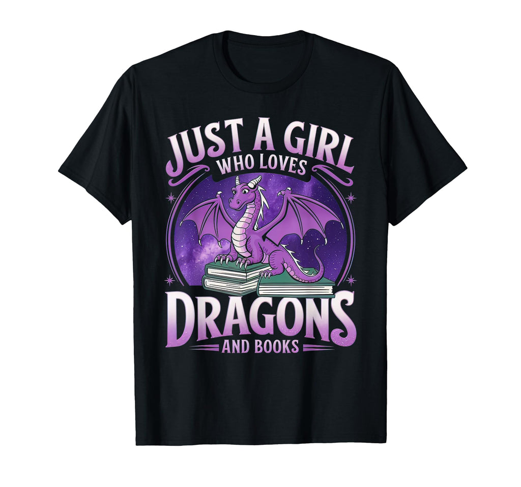 Just Who Loves Books And Dragons T-Shirt - Streetwear Style for Adults - T-Shirt, Sweatshirt, Hoodie
