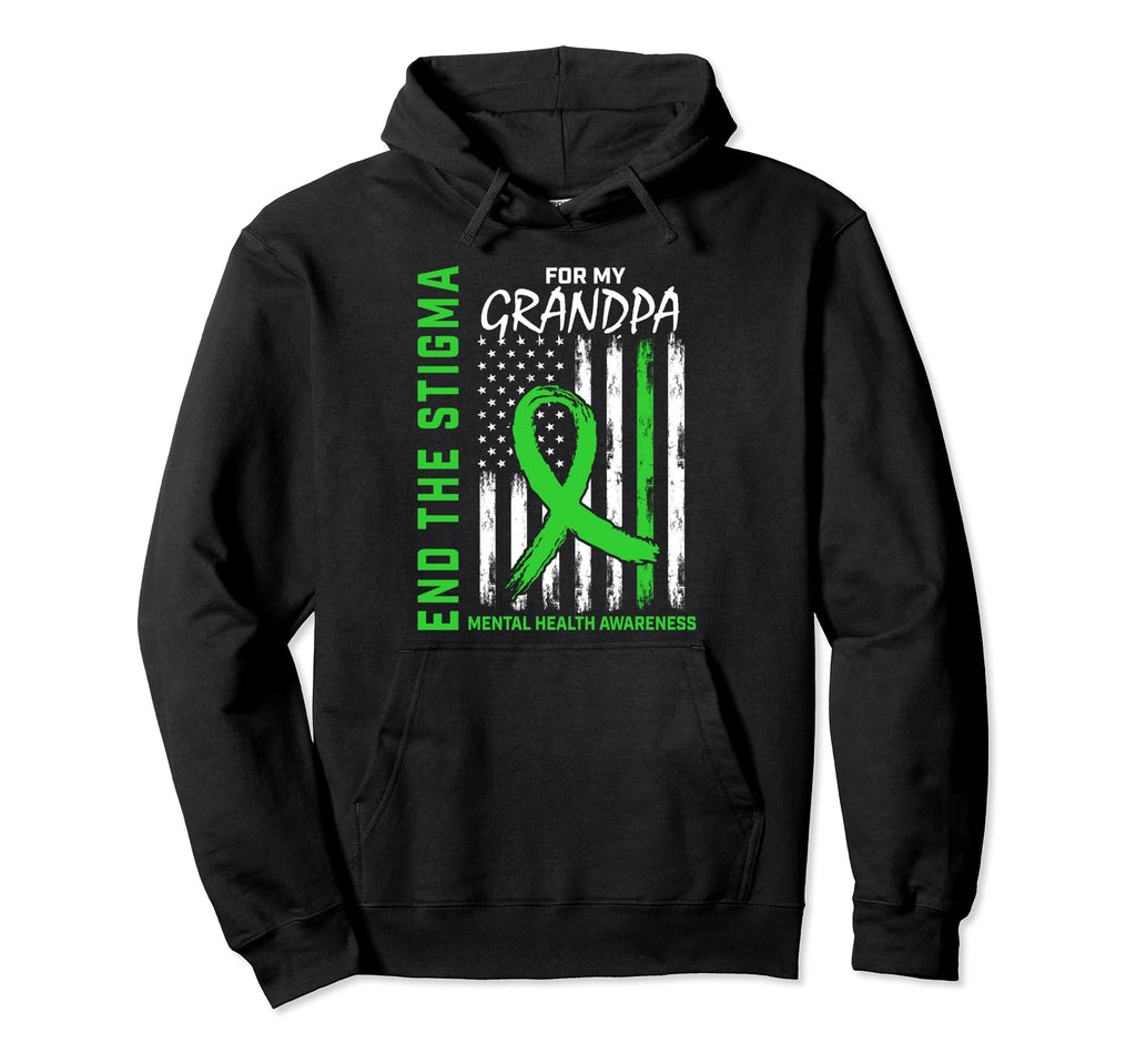 End Stigma Mental Health Awareness Hoodie - Fun Novelty Design for Adults - T-Shirt, Sweatshirt, Hoodie