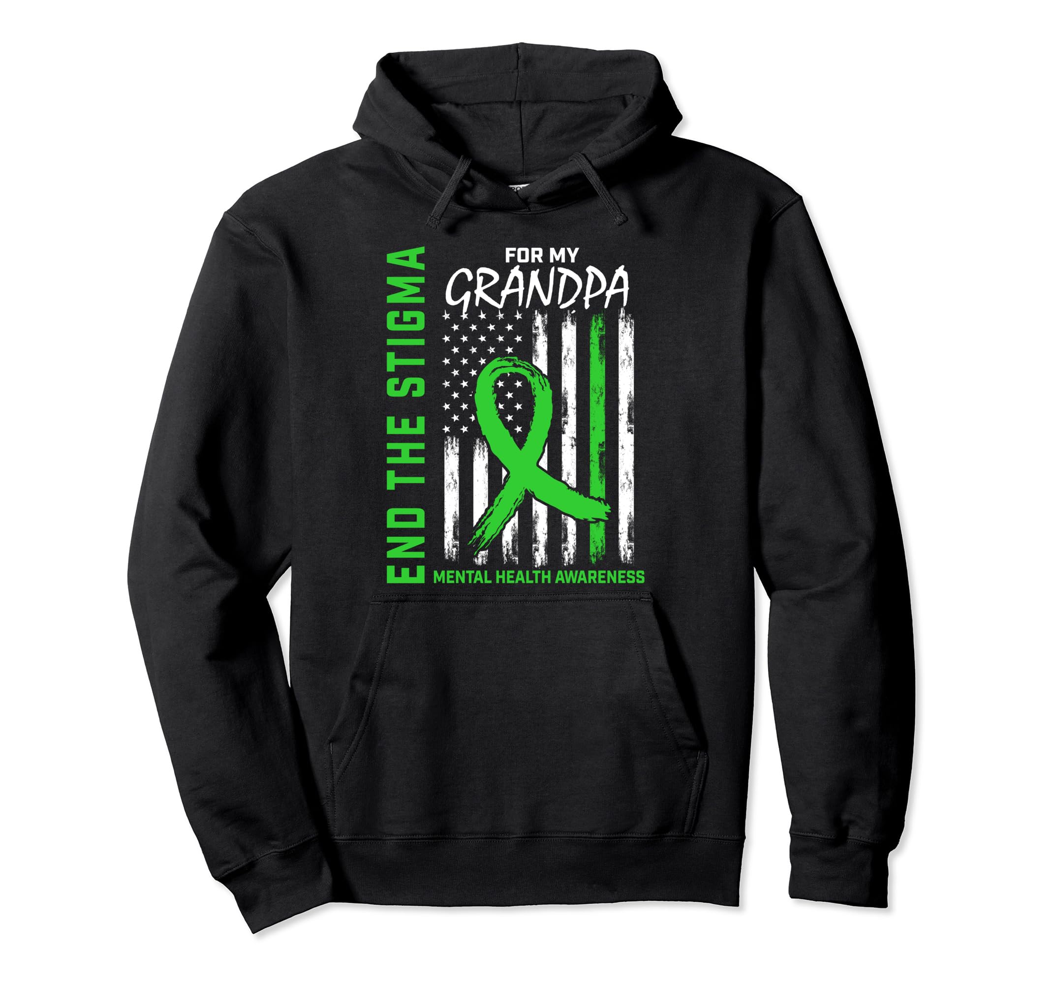 End Stigma Mental Health Awareness Hoodie - Fun Novelty Design for Adults - T-Shirt, Sweatshirt, Hoodie