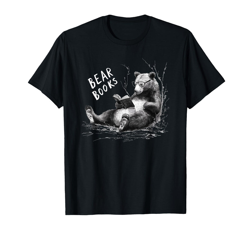 Book Lover Bear Cozy Reading Bear Bear T-Shirt - Trendy Graphic for Adults - T-Shirt, Sweatshirt, Hoodie