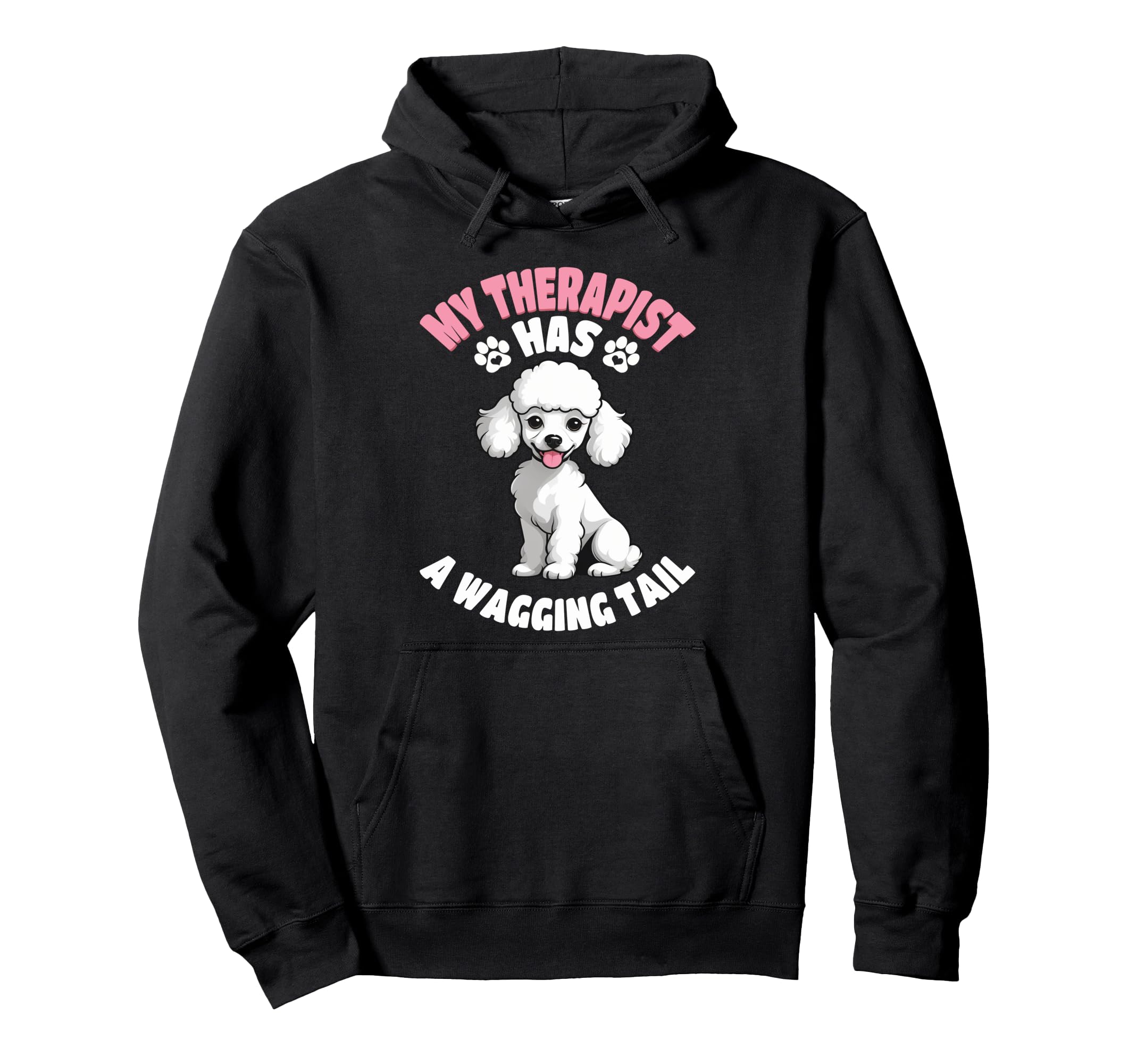 Funny Therapy Service Dog Poodle Hoodie - Casual Everyday Wear for Adults - T-Shirt, Sweatshirt, Hoodie