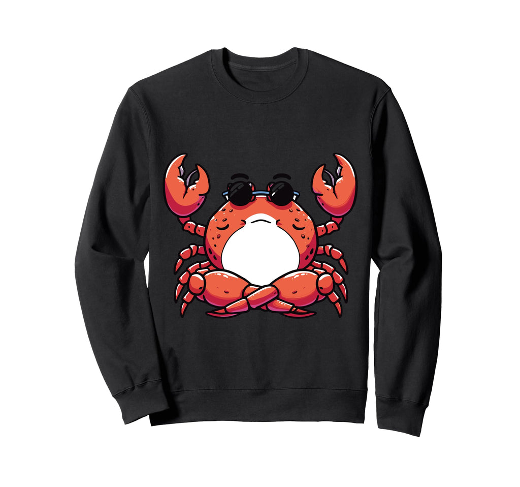Meditation Crab Yoga Pose Relaxing Sweatshirt - Unique Graphic Men Women - T-Shirt, Sweatshirt, Hoodie