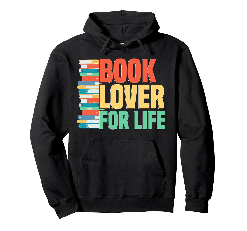 Reading Bookshelf Book Club Nerdy Hoodie - Graphic Print for Adults - T-Shirt, Sweatshirt, Hoodie