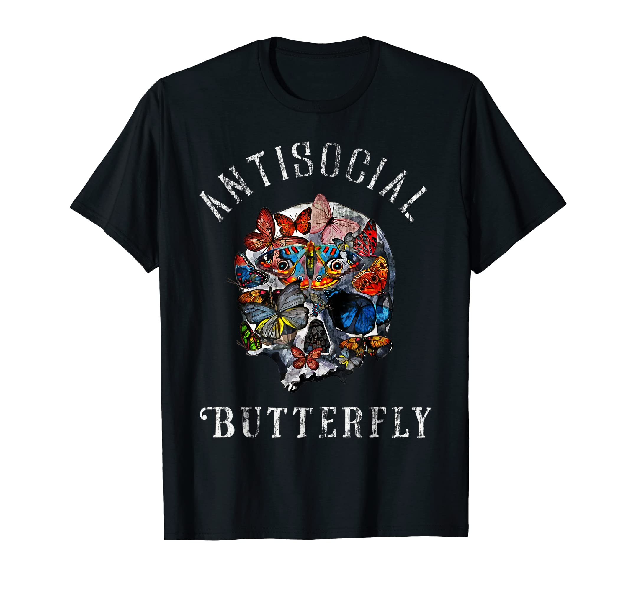 Antisocial Butterfly Fairy Grunge T-Shirt - Streetwear Style Men Women - T-Shirt, Sweatshirt, Hoodie