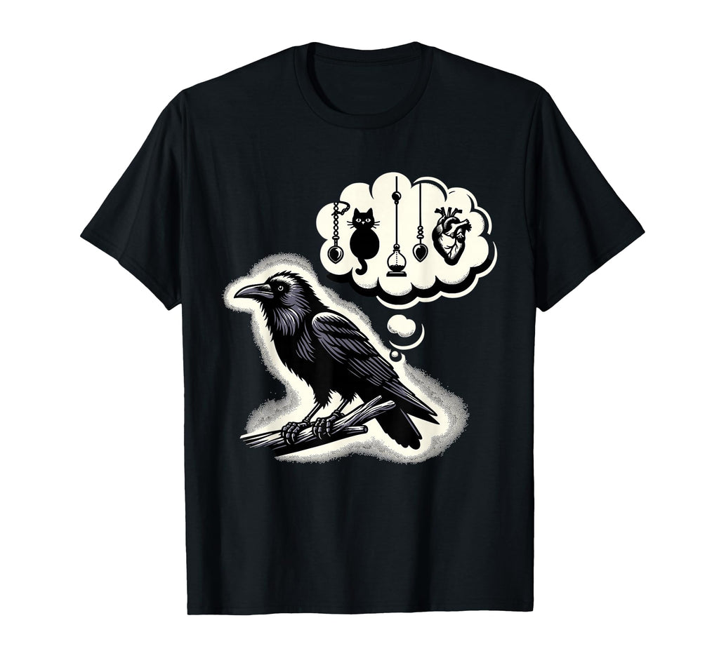Edgar Allan Poe Raven Gothic T-Shirt - Aesthetic Graphic for Adults - T-Shirt, Sweatshirt, Hoodie